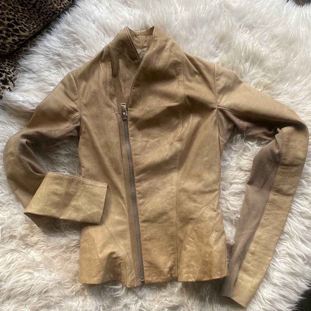 Rick Owens leather bikers jacket size 40